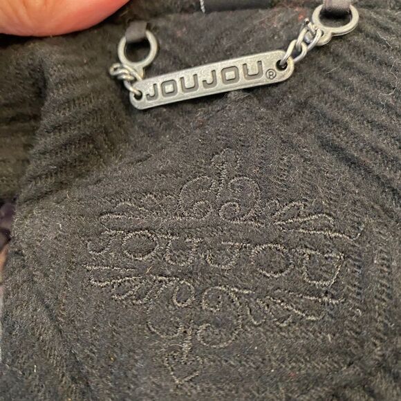 Joujou Black Coat Size Junior XL or Woman's Small - Picture 7 of 12